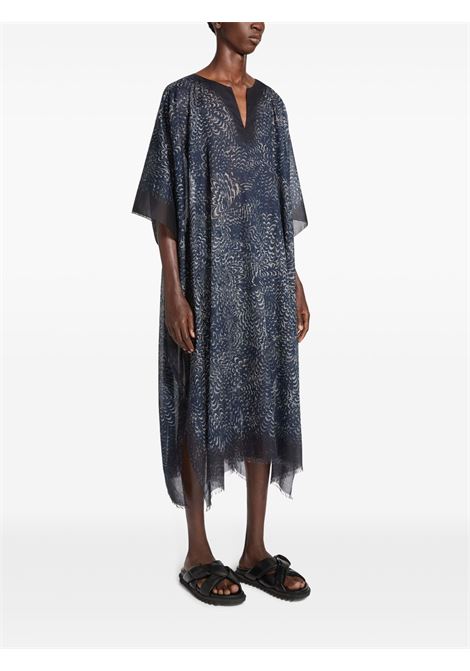 printed kaftan man blue DRIES VAN NOTEN | 251-020761-1006976